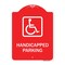 Signmission Handicapped Parking Handicapped, Red & White Aluminum Architectural Sign, 18" x 24", RW-1824-23918 A-DES-RW-1824-23918 - alternate 1